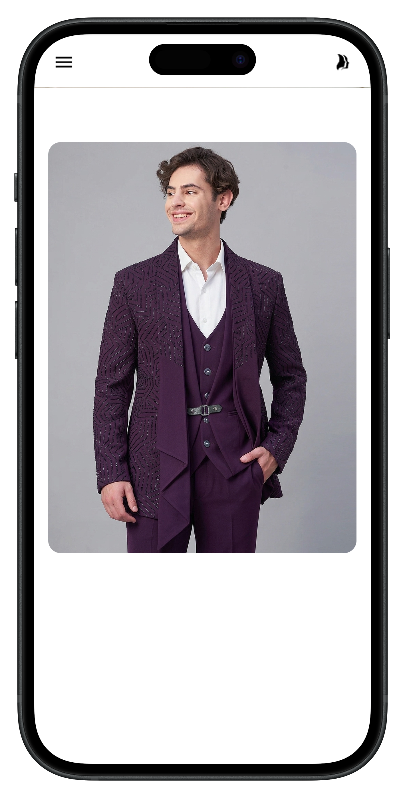 Virtual try-on result on mobile